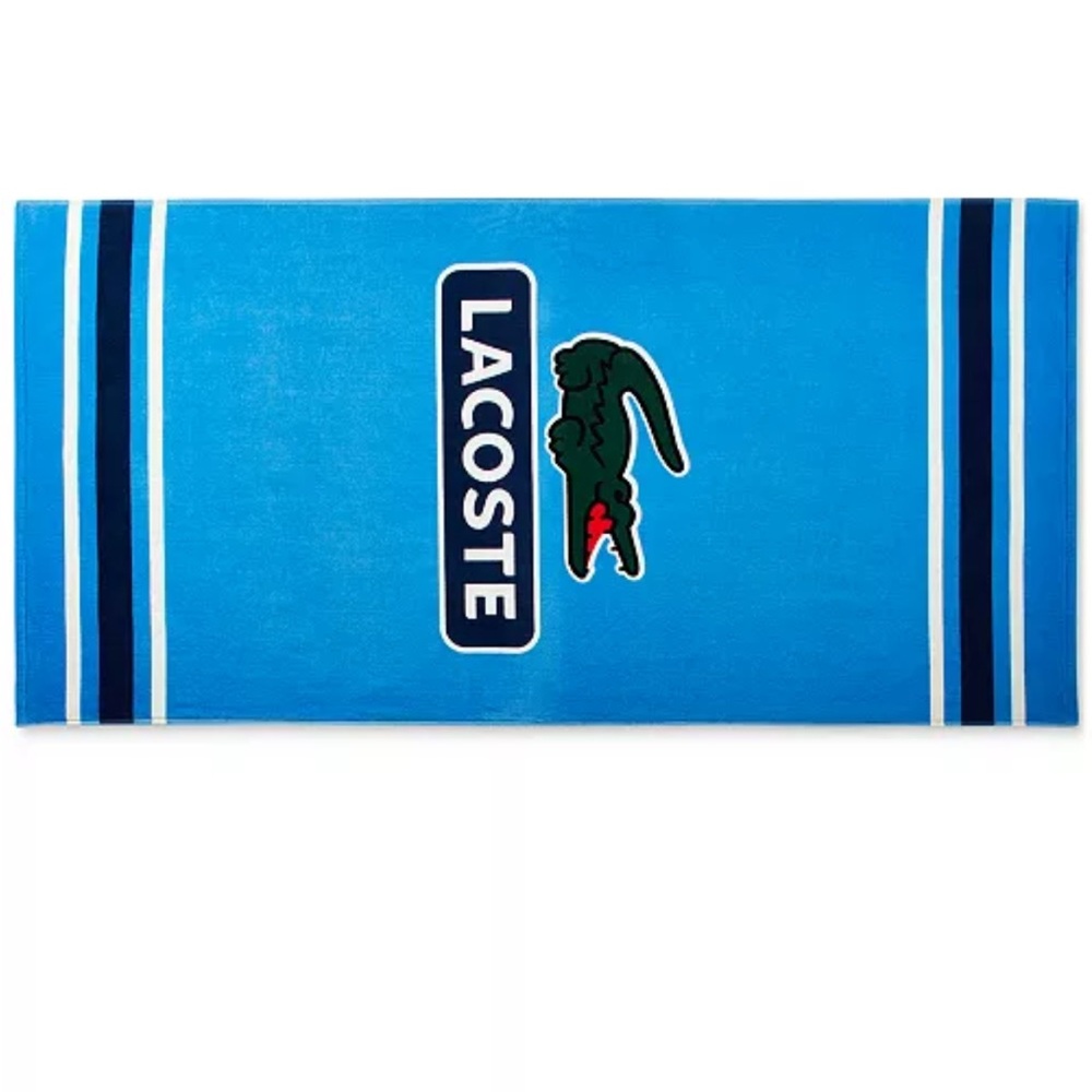 Lacoste Home Brand New Croc Badge Signature Cotton Beach Towel